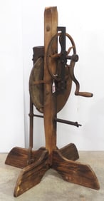 Early, floor model hand-crank corn sheller
