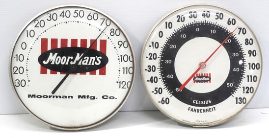 (2) MoorMan's thermometers