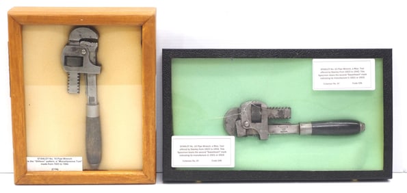 (2) Stanley No.10 pipe wrenches
