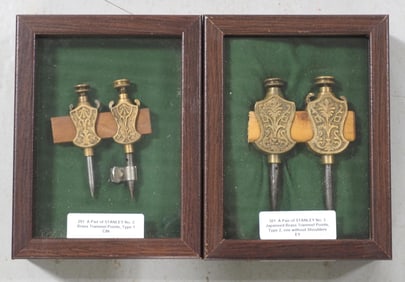 (2) Sets of Stanley brass trammel points