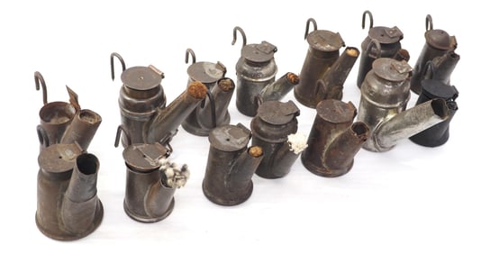 (14) Miner's lamps of different styles