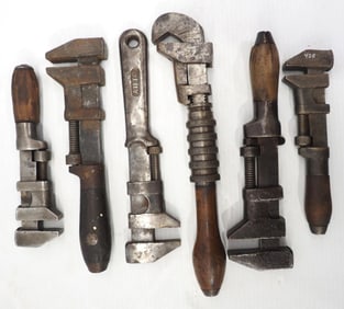 (6) Adjustable monkey wrenches