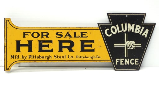 Columbia Fence For Sale Here sign