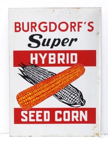 Burgdorf's Super Hybrid Seed Corn sign