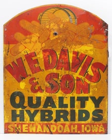 W.E.Davis & Son Quality Hybrids sign, unsual!