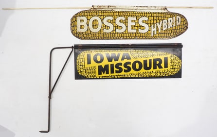 (2) Seed corn signs with hangers