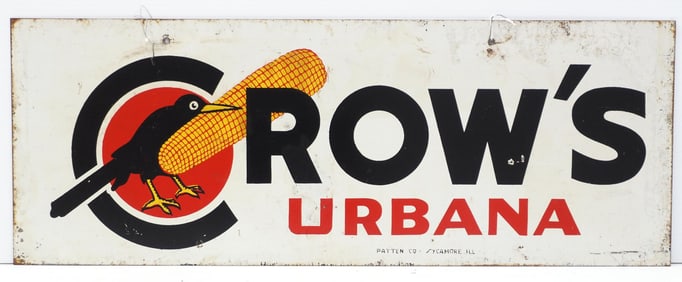 Crow's Urbana seed corn sign