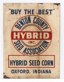 Benton County Hybrid Seed Association sign