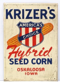 Krizer's Hybrid Seed Corn sign