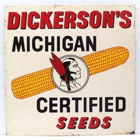 Dickerson's Michigan Certified Seeds sign