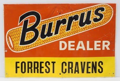 Burrus Dealer seed corn sign