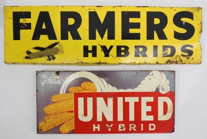 (2) Seed corn flanged signs