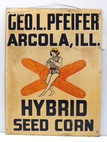 Hybrid Seed Corn sign for Geo. L. Pfeiffer