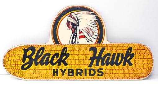 Black Hawk Hybrids sign with Indian Chief graphic!