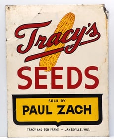 Tracy's Seeds sign for Paul Zach