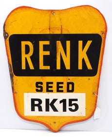Renk Seed field plot kernel-shaped sign