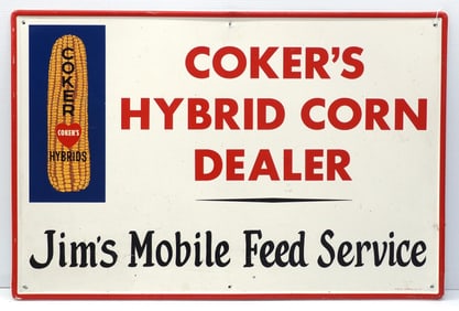 Coker's Hybrid Corn Dealer sign