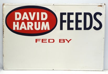 David Harum Feeds dealer sign