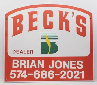 Beck's Dealer sign