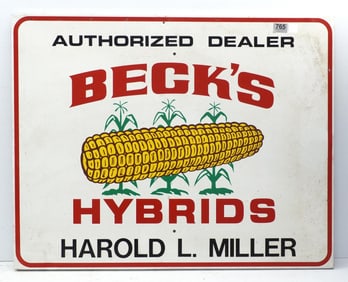 Beck's Hybrids Authorized Dealer sign