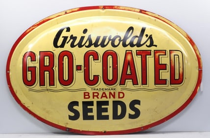 Griswold's Gro-Coated Seeds convex sign