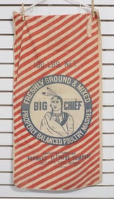 Big Chief Poultry Mashes cloth feed bag