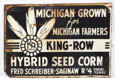 King-Row Hybrid Seed Corn sign
