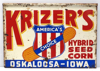 Krizer's Hybrid Seed Corn sign