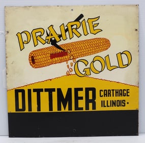 Prairie Gold seed corn dealer sign
