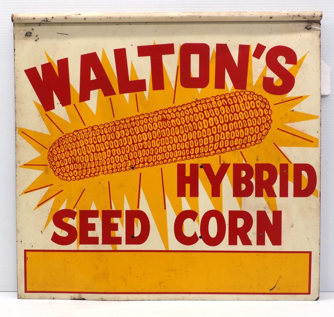 Walton's Hybrid Seed Corn dealer sign (1 of 2)