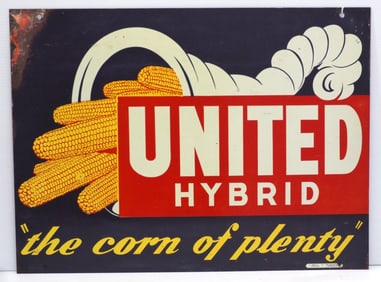 United Hybrid "The Corn of Plenty" sign