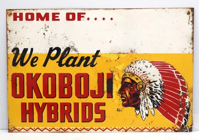 We Plant Okoboji Hybrids dealer sign