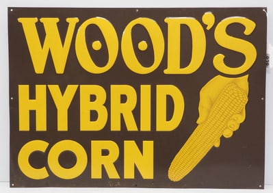 Wood's Hybrid Corn sign