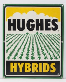 Hughes Hybrids seed corn sign