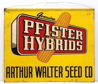 Pfister Hybrids reflective dealer sign