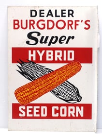 Burgdorf's Super Hybrid Seed Corn dealer sign