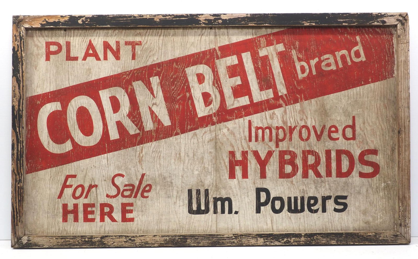 Plant Corn Belt Brand Improved Powers sign (1 of 2)