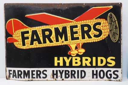 Farmers Hybrids Hogs sign