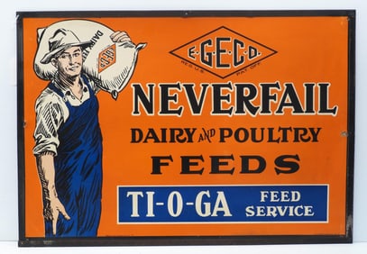Neverfail Dairy and Poultry Feeds sign