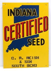 Indiana Certified Seed dealer sign