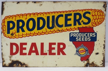 Producers Dealer seed corn sign