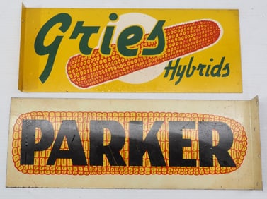 (2) Seed corn flanged signs