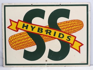 SS Hybrids seed corn sign