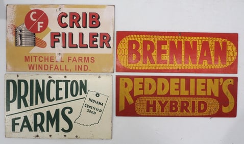 (4) Seed corn masonite signs