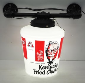 Kentucky Fried Chicken milk glass light