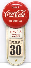 Coca Cola calendar sign