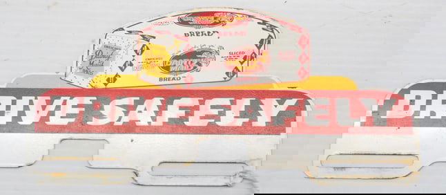Dainty Maid Bread tin license plate topper