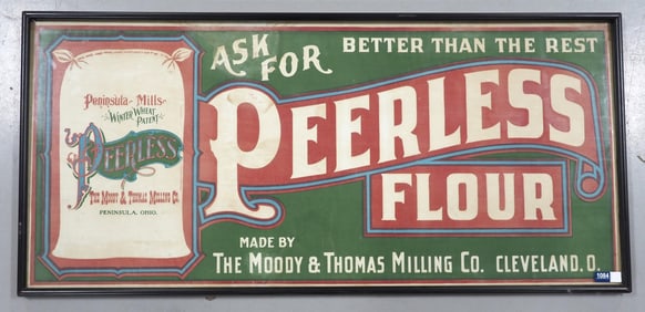 Peerless Flour cloth advertisement