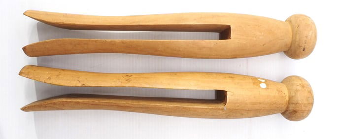 (2) Oversized wooden clothespins