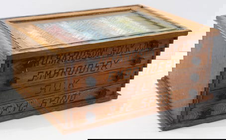 Richardson Silk Co. spool cabinet